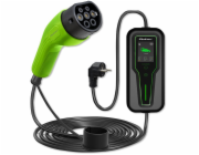 Qoltec Mobilní nabíječka pro elektromobil EV s regulací 2v1 Type2 | 3,5 kW | 230V | LCD | Přenosný | Wallbox | 5m