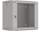 Lanberg 19" 9U 540x350 závěsná regálová skříň, šedá, skle...