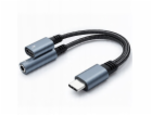 Qoltec Adaptér USB-C 2v1 | USB-C | Jack 3,5 mm | PD 15W |...