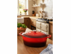 Pekáč s poklicí litinový Xanten 36 x 22 cm červený CS-070052