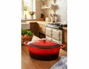 Pekáč s poklicí litinový Xanten 36 x 22 cm červený CS-070052