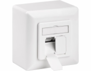 Univerzální zásuvka Goobay CAT.6 včetně rámečku pro povrchovou montáž a rozvodné krabice