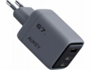 AUKEY PA-C3 3xUSB (2xUSB-C + 1xUSB-A) 67W 5A QC5.0 PD3.0 AFC PPS FCP SCP nabíječka