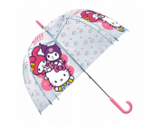 Kids Euroswan Průhledný manuální deštník Hello Kitty
