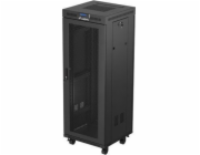 Lanberg 19palcová stojící racková skříň 32U 600x600 s perforovanými dveřmi, LCD, černá (ploché balení)