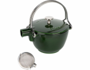Staub Teekanne 1,15 L basilikum- grün Gusseisen, rund