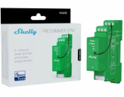 Shelly Wave Pro Dimmer 2PM – Z-Wave stmívač osvětlení, 2 kanály, bezdrátový pro LED a halogenové žárovky, montáž na DIN lištu