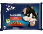 Felix Fantastic v želé Hovězí s kuřecím masem 340 g (4 x 85 g)