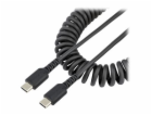 StarTech 20in (50cm) USB C Charging Cable, Coiled Heavy D...