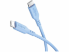 Goobay USB 2.0 Silikonkabel blau, USB-C Stecker > USB-C S...