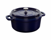 Staub La Cocotte 24cm rund dunkelblau, Gusseisen 3,7 L
