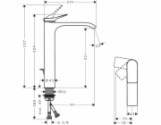UMYVADLOVÁ BATERIE VIVENIS 250 HG S VENTILEM, BRONZOVÁ
