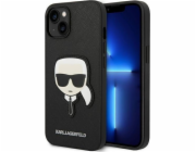 Karl Lagerfeld Pouzdro Karl Lagerfeld Saffiano Karl Head Patch – iPhone 14 Plus (černé)