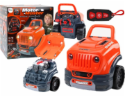 LeanToys Sada Workshop pro demontáž motoru auta, oranžová