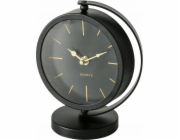 Boltze Stolní hodiny Black BALIA, zlaté ručičky, 20 cm