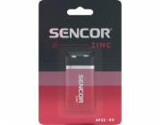Sencor Zinko-uhlíková baterie 6F22, 6F22, 9V, Sencor, blistr, balení po 1 ks
