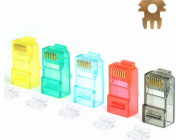 NetRack RJ45 UTP zástrčka kat. 6, lanko, Netrack, barevný mix (100 ks)