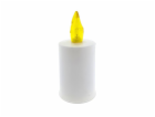 Svíčka hřbitovní LED bateriová 10 cm bílá se žlutým plamí...
