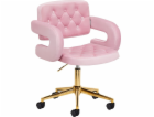 Activeshop Otočné křeslo 4Rico QS-OF213G sametově růžové