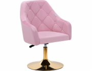 Activeshop Otočné křeslo 4Rico QS-BL14G sametově růžové