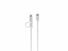ER POWER Dual Cable USB-C C/L Mfi 100cm white