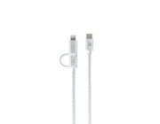ER POWER Dual Cable USB-C C/L Mfi 100cm white