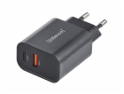 Intenso Power Adapter W30AC 1x USB-A 1x USB-C 30W      black