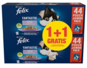 PURINA Felix Fantastic Selection of flavors in jelly - mokré krmivo pro kočky - 44x85g + 44x85g GRATIS