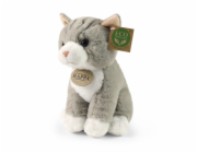 Rappa Plyšová kočka sedící šedá 23 cm SOFT COLLECTION, ECO-FRIENDLY