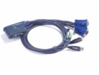 ATEN přepínač KVM 2-port VGA KVMP USB2.0, mini, audio, 0,...