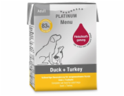 PLATINUM Menu Adult Duck+Turkey - vlhké krmivo pro psy - 185g