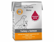 PLATINUM Menu Adult Turkey+Salmon - vlhké krmivo pro psy - 185g