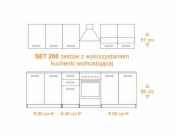 Topeshop KUCHNIA SET 200 BIEL sestava nábytku do kuchyně/jídelny