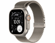 Apple Hodinky Ultra 3 GPS + Cellular, pouzdro z přírodního titanu 49 mm, náramek z přírodního titanu Milanese – velikost L