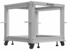 Lanberg Otevřený rack 19" 9U 600X600-1100 nastavitelný šedý