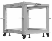 Lanberg Otevřený rack 19" 9U 600X600-1100 nastavitelný šedý