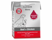PLATINUM Menu Adult Beef+Chicken - vlhké krmivo pro psy - 185g