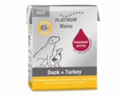 PLATINUM Menu Adult Duck+Turkey - vlhké krmivo pro psy - 375g