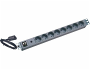 Online napájecí lišta USV Systeme 9 zásuvek 1,8 m šedá (KG16A9SCH-RACK)