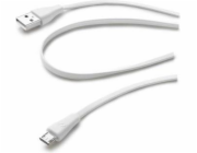Cellular Line Kabel USB-A pro mobilní telefony - 1,1 m bílý (CUSBDATACMICROUSBW)
