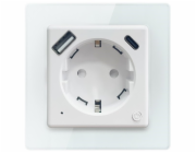 IMMAX NEO SMART vnitřní zásuvka Nexa bez kolíku (typ F)/ 16A/ 1x USB/ 1x USB-C/ PD 20W/ Wi-Fi/ LIDL/ TUYA