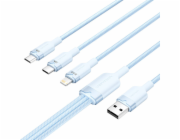 Kabel USB 2.0 A na 3v1 3A Vention CTPLG 1,5M (modrý)