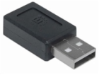 Manhattan USB adaptér, USB-C 2.0 Female na USB-A Male, černá