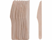 Vilde Dřevěné nože jednorázové příbory, ekologické, piknikové, přírodní, 20 kusů