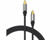 Kabel audio optyczny Vention w oplocie z aluminiowym złączem 5m szary