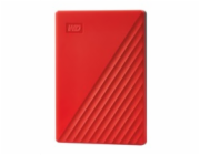 BAZAR - WD My Passport Portable 2TB, Externí HDD, USB 3.0, červená (Bez příšlušenství)