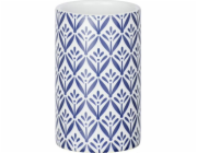 Wenko Keramický koupelnový hrnek Lorca 11 cm bílý/modrý