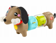 Fisher Price Interaktivní senzorická hračka FP Pets pro miminka s motivem jezevčíka