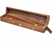 Homea Dřevěný držák na vonné tyčinky ve tvaru krabičky