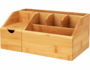 Eleganza Kosmetický organizér z bambusu, přírodní, 24 x 15 x 11 cm
